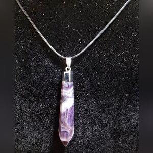 Amethyst Crystal Pendant Necklace